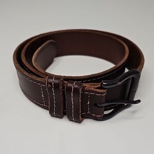 Men's Brown Leather Belt Wrangler Size 34